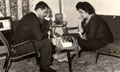 مباراة شطرنج مع زوجها سمير عثمان عام 1964